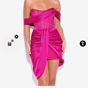 Vibrant Fuchsia Strapless Dress